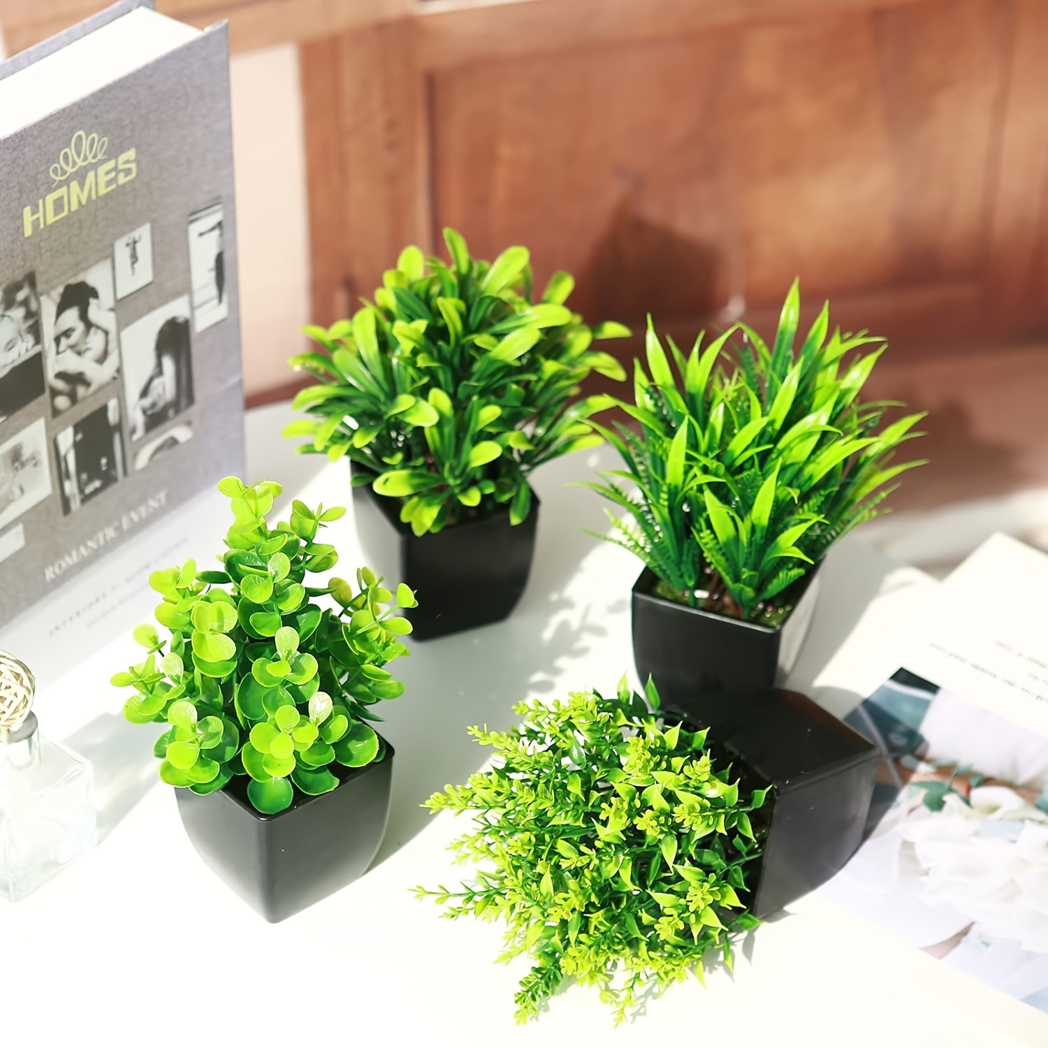 

4pcs Eucalyptus Plants In - For Decor, For , Accents