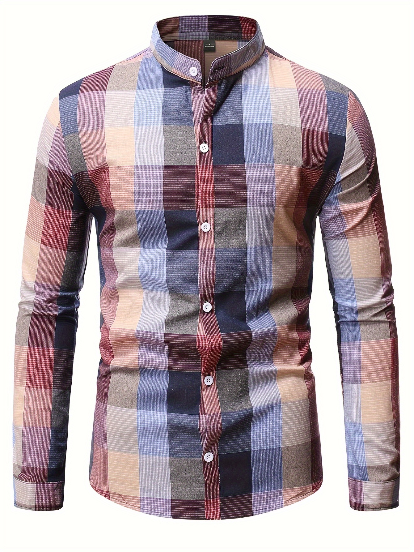 Camisa de Hombre Clásica a Cuadros de Manga Larga con Botones, Diseñada para Ropa de Exterior de Primavera y Otoño, Camisa Casual de Hombre a Cuadros de Manga Larga, Camisa Casual de Hombre a Cuadros de Manga Larga, Elegante y Sencilla, a la Moda y Versátil, Adecuada para Citas, Ocasiones Sociales y