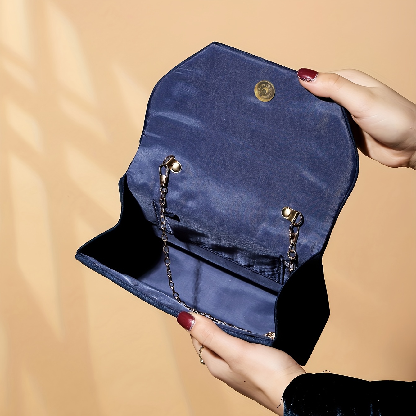 Pochette Bandoulière Sac Pochette Mariage Bleu Marine Pochette