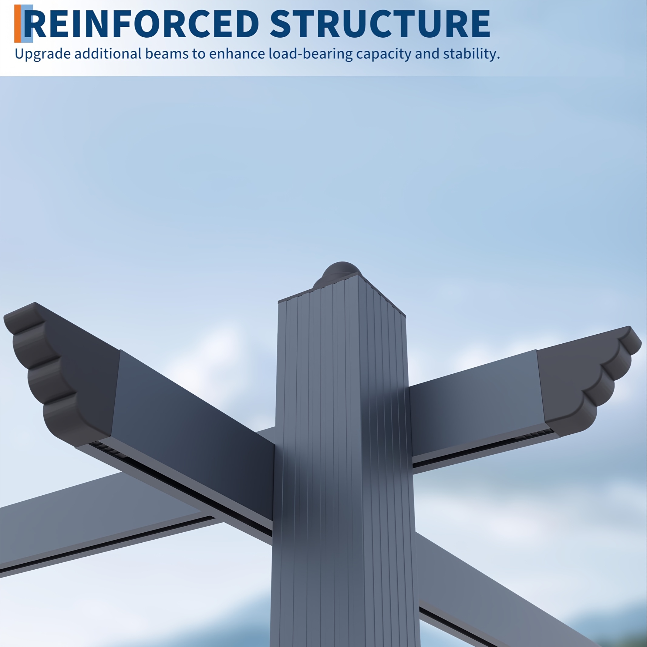 10x10ft Aluminum Pergola, Outdoor Metal Pergola with Adjustable Canopy, Reinforced Frame Outdoor Shelter for Backyard, Lawn And Deck - Gray