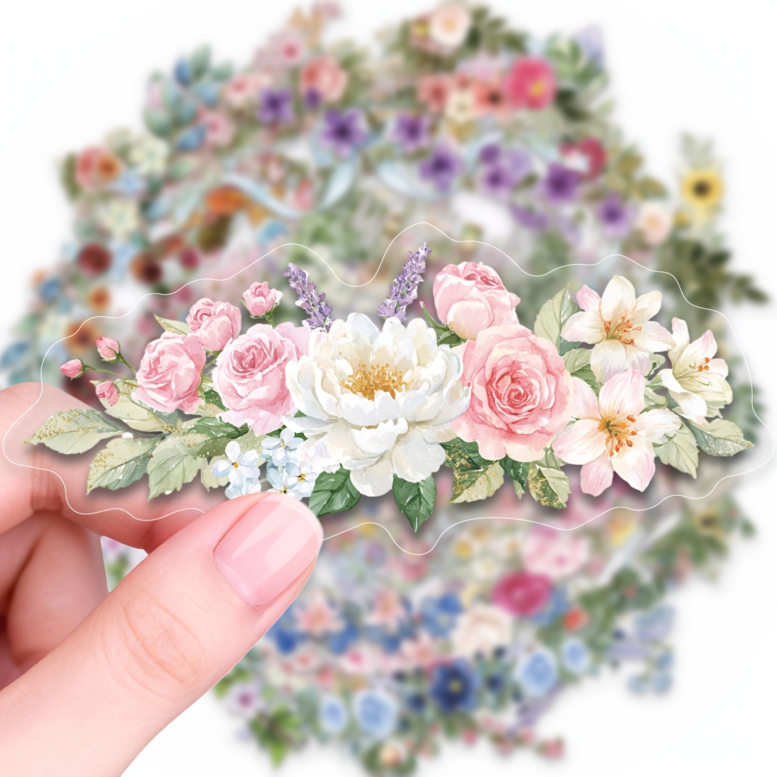 TEMU 50pcs Transparent Pet Ins Lace Themed Decorative Stickers, Vintage Lace Border Journal Decals, Decorating Laptops, Phone Cases, Scrapbooks,