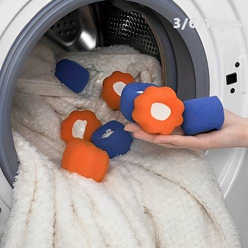 item picture 3 6 10pcs pet hair remover used in washing machine dryer ball reuse reduce wrinkles save washing machine free drying time
