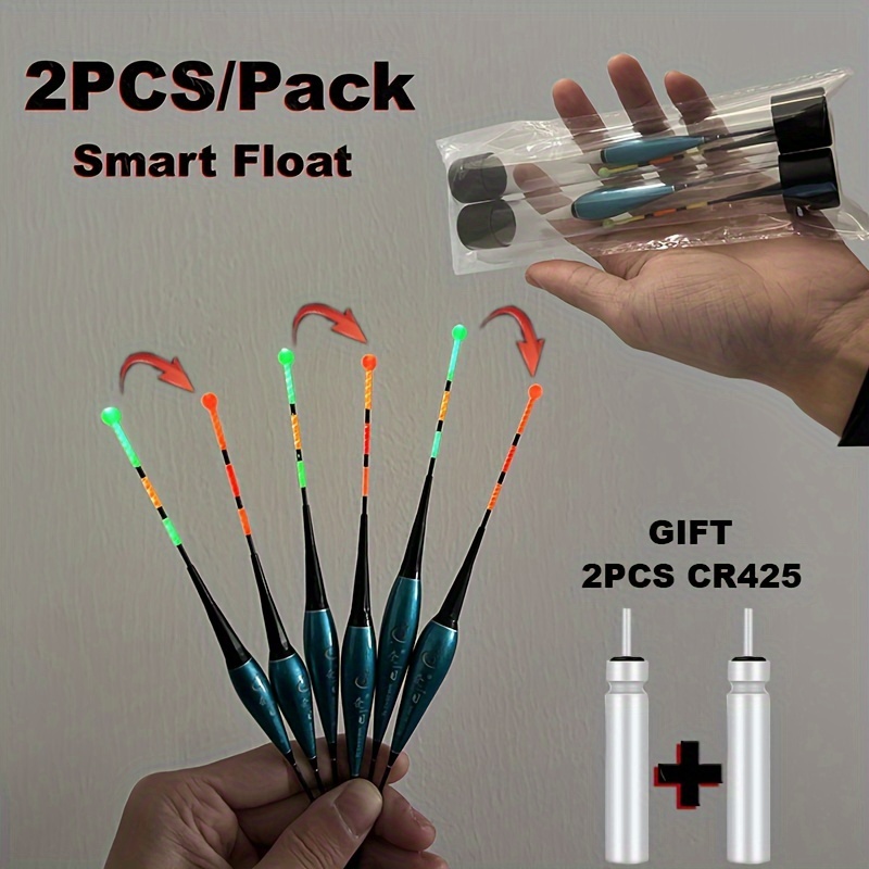 

2pcs Night Fishing Float, Color Changing Electronic Led Float, With 2pcs Cr425 Battery