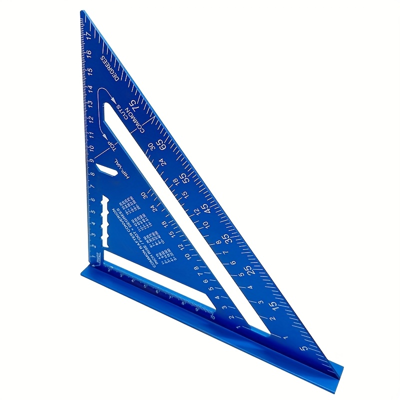 17.78cm transportyras - 90° ir 45° kampai, patvarus, atsparus įbrėžimams - skirtas medienos apdirbimui, pramoninėms ir mokslinėms matavimams (raudonas, mėlynas, juodas)
