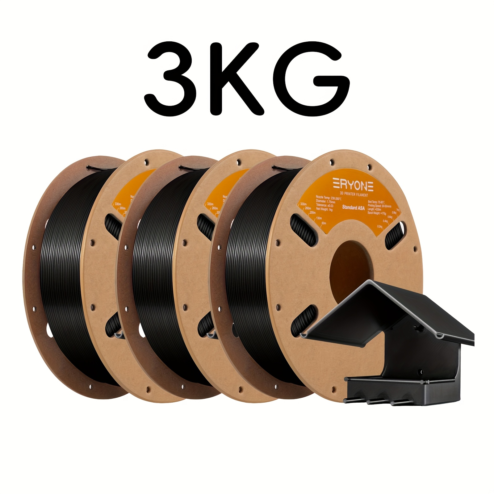 E-shop ERYONE 3Kg ASA Standard 3D Druck Filament für 3D Drucker, 1.75Mm +/- 0.03Mm, 3Kg (6.6LBS) pro Spule