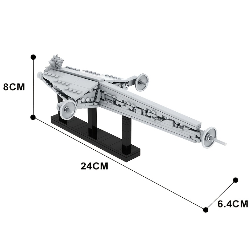 Image of 217pcs Capture Cruiser Building Blocks Set, Starship Construction Kit, Modular Starship With Hull Design, Desktop Display Ornament, Collectible Display Model, Ideal Gift For Enthusiasts