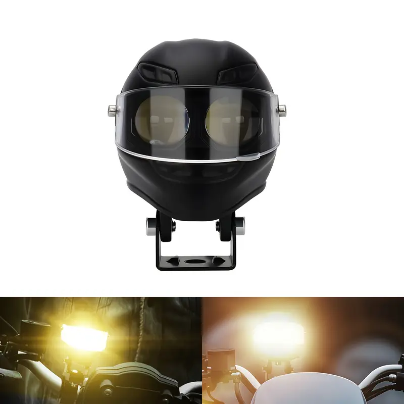 1pc 50w led auxiliary driving light aluminum alloy helmet lighting white yellow universal high brightness neon light 12v-24v suitable for motorcycle car off-road vehicle trailer utv , without battery, motorcycle helmet with visor, motorcycle helmet visor, motorcycle visor, car led light, car decor, car lighting/ambient interior Product details 0