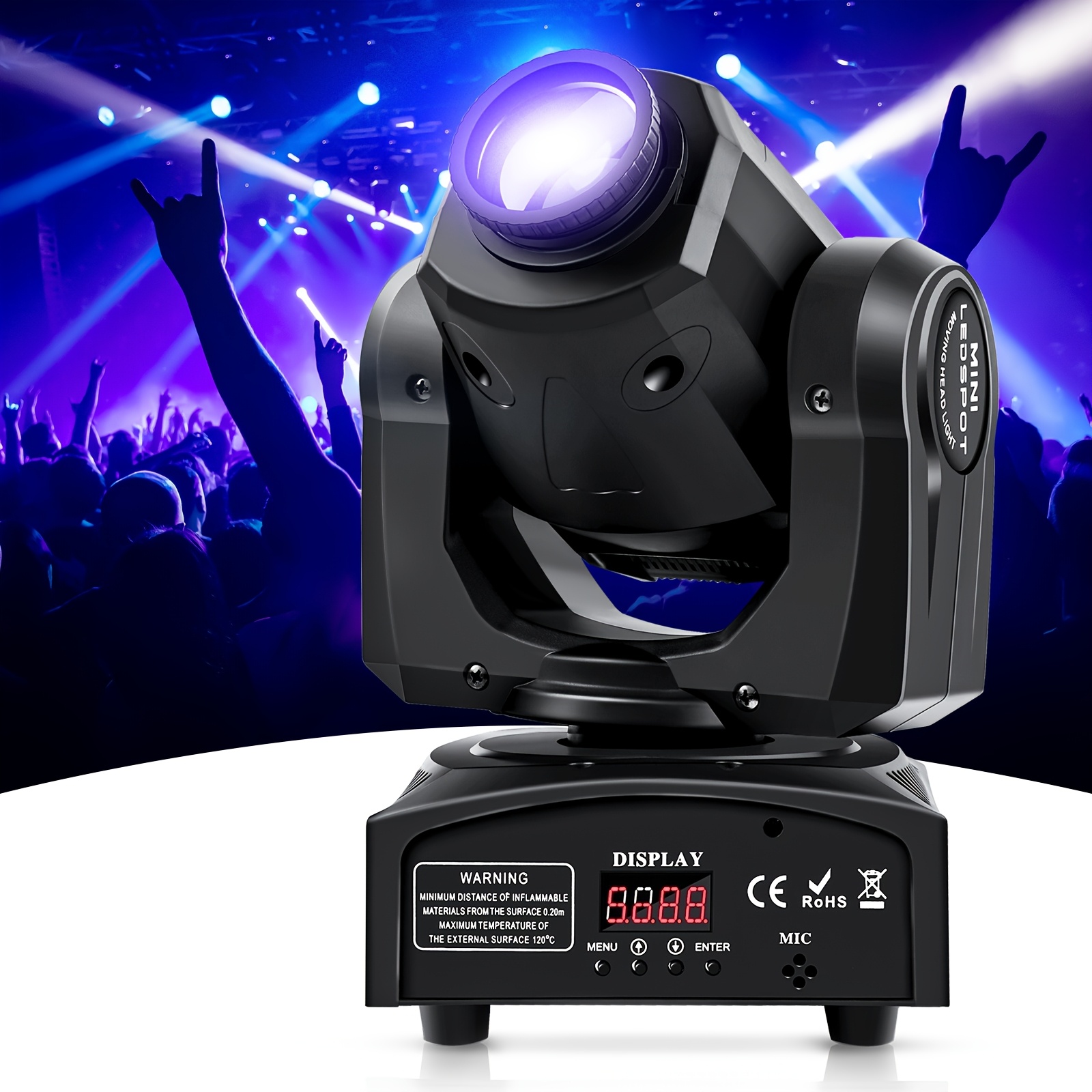 Proiettore LED Yespick 150W Testa Mobile - Effetti Luce DJ, Prisma, Gobos, Zoom 13-18°, Per Feste E Matrimoni - Foto 10