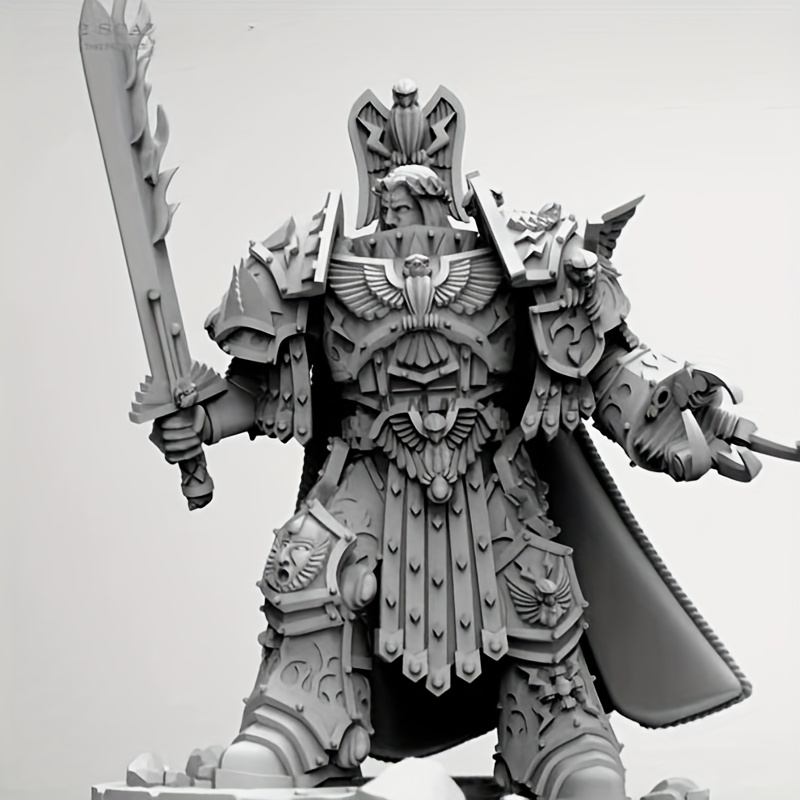 

1 Resin Miniature Warrior, 70mm, Unpainted And Unassembled, Abs Material, A972, For 14 And Up, Tabletop Gaming