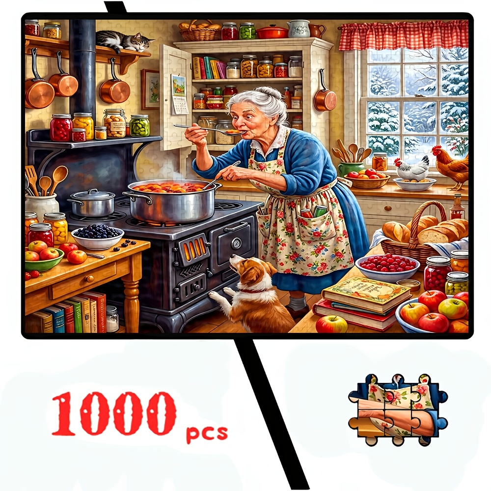 TEMU 500pcs/1000pcs Large Adult Jigsaw Puzzle Suitable For Family, Portable Suitable For Birthdays, Valentine's Day Gifts, Mother's Day Gifts, Easter