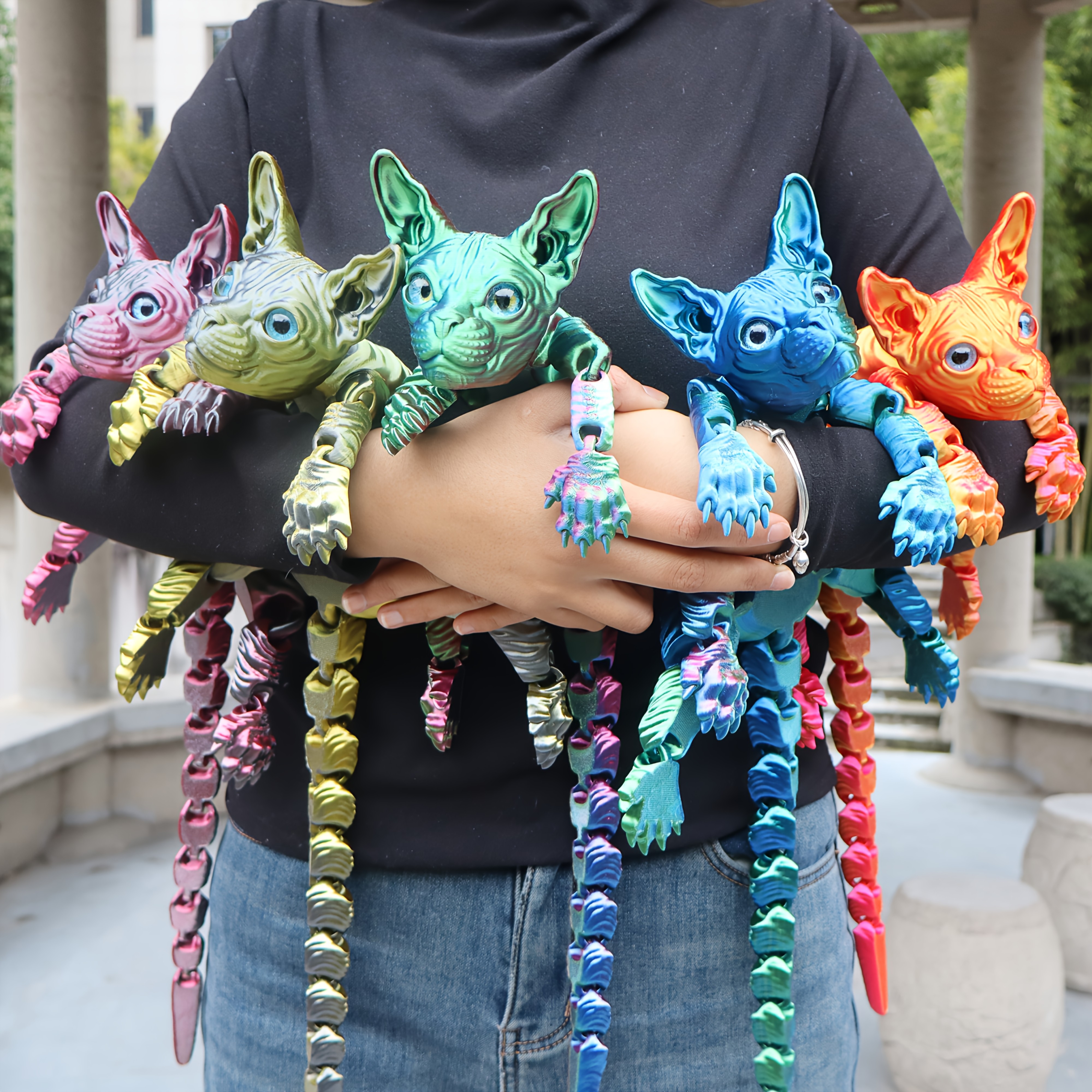 Opossum Articulated 3D Printed Fidget Figurine, Sensory Desk
