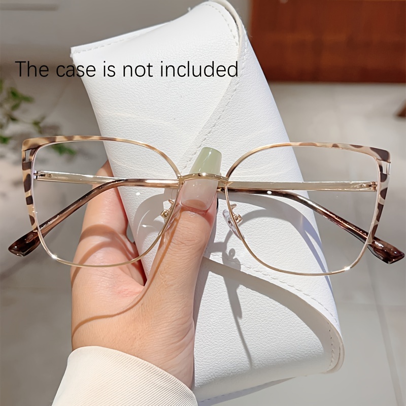 1pc Women New Shaped Glasses Trendy Metal Black Glasses Luxury Eyeglasses