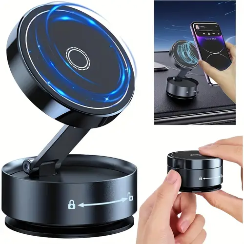 electric vacuum phone mount car gym office double sided retractable and 360 rotation holder mobile phone