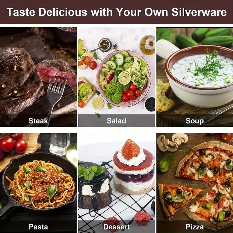 4pcs customized text engraved 3pcs stainless steel cutlery set portable knife and box silvery black essential for couples travel school restaurant lunch box christmas gift Product details 6