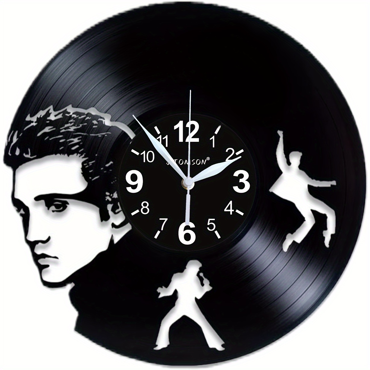 

Vintage-inspired 's Clock - Silent, Battery-powered Vinyl Record Wall Decor With Unique , Clock Wall Decor