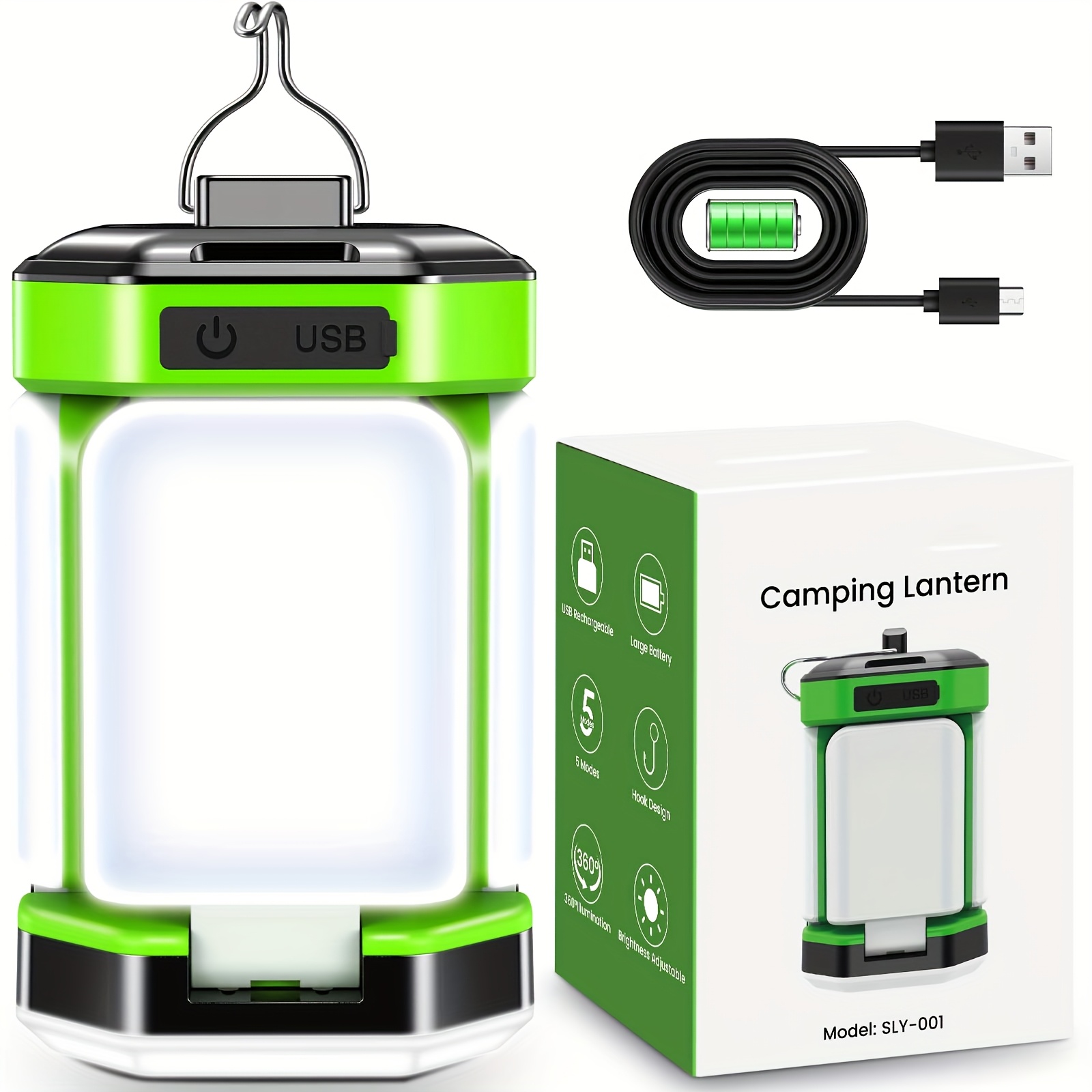 TEMU Camping Light, Led 25h Camping Light Rechargeable.
