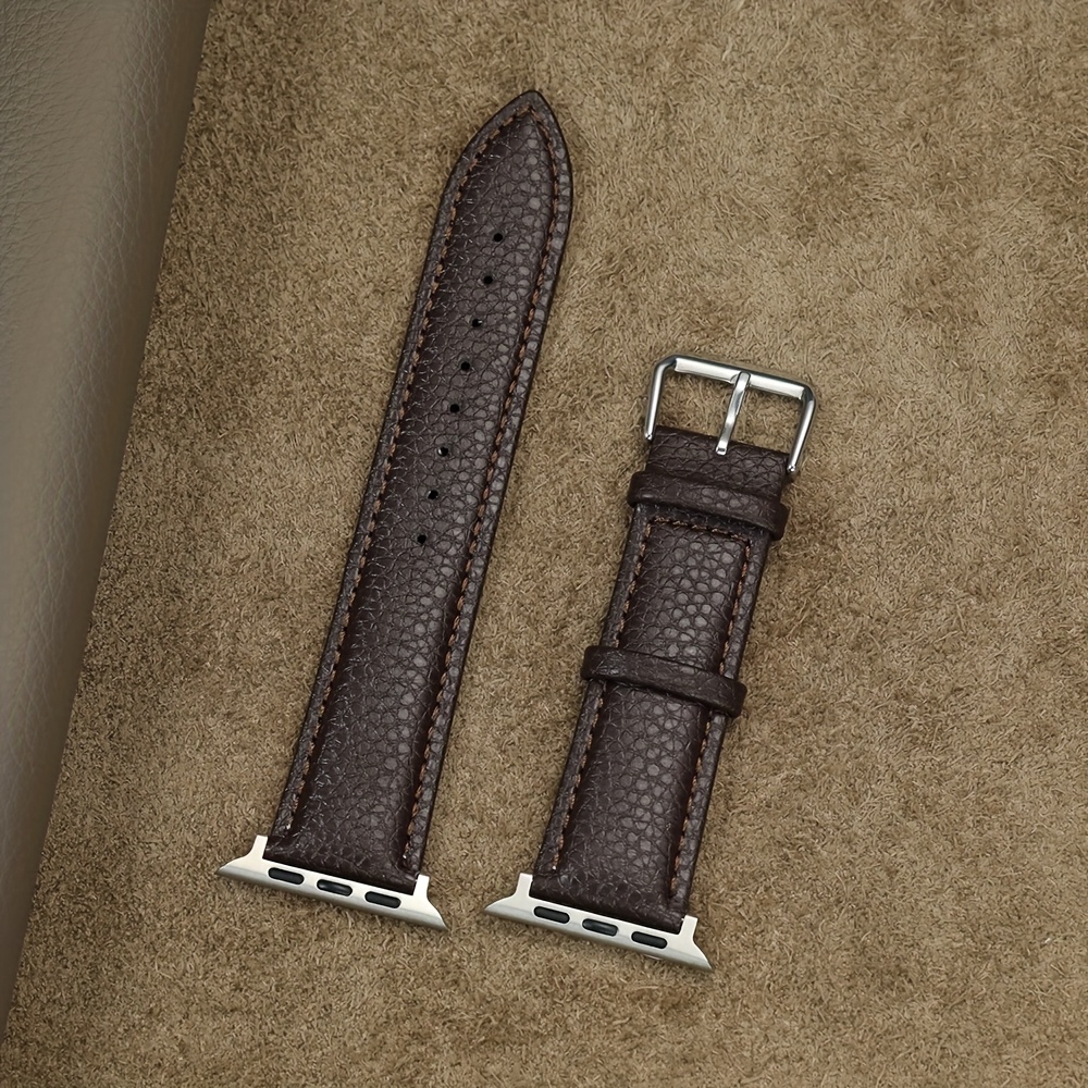 TEMU Pattern Strap For Watch 1 Ultra Se 2 Pu Casual Watchband For Iwatch 38 40 42 44 45 46 49mm Wristband