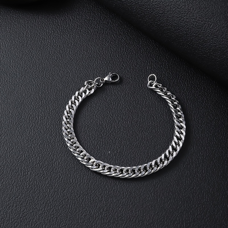 Men's Durable 304L Stainless Steel Cuba Chain Bracelet