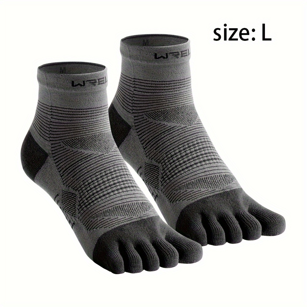 Image of 1 Pair, Color- Five-finger Socks, Men's And Women's Sports Socks, Breathable Socks, Feet, 200 Stitches Of , Suitable For Outdoor Running , Fitness Sports, Mountaineering