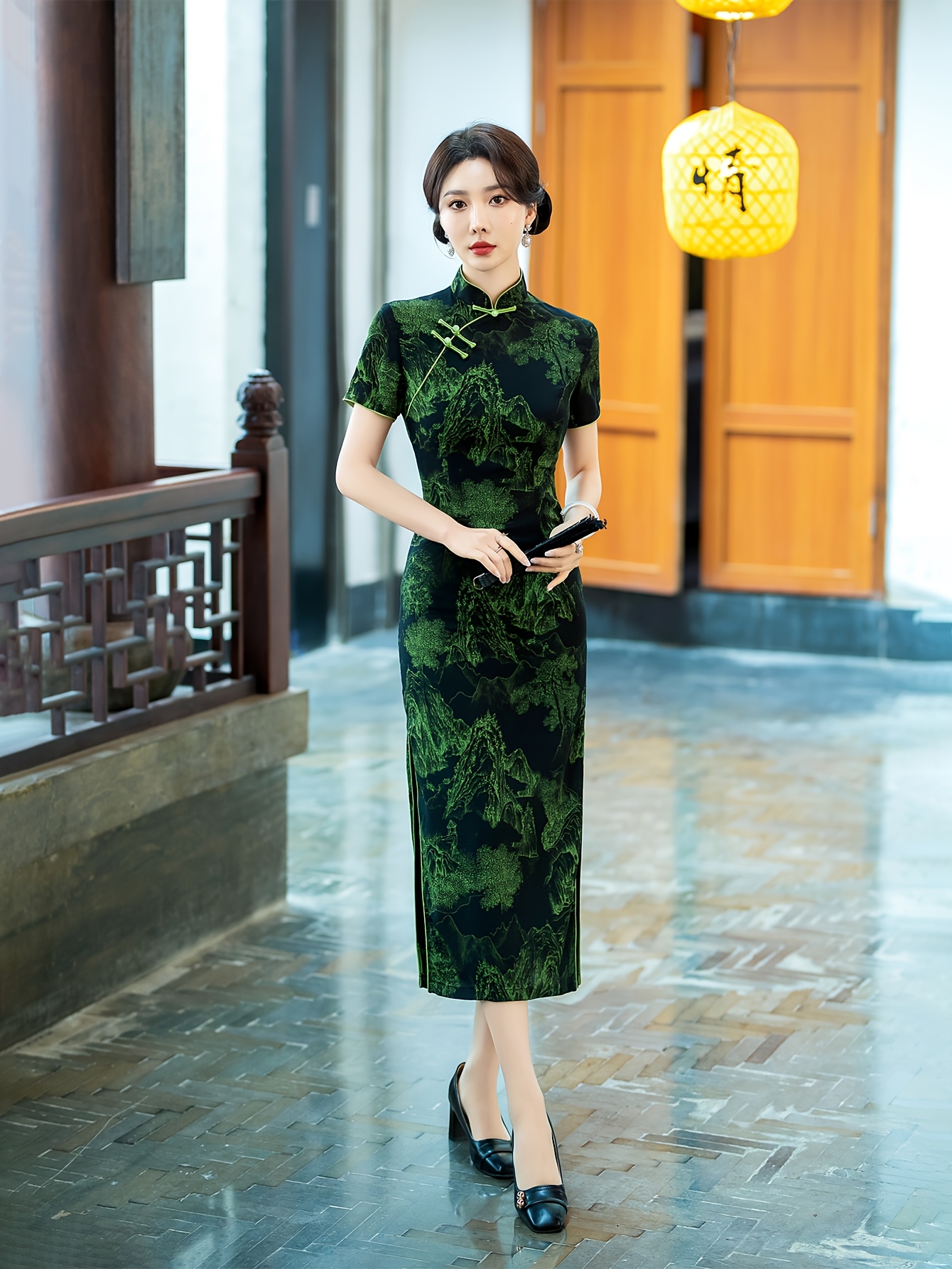 emerald green asian dress Emerald Green Chinese Dress