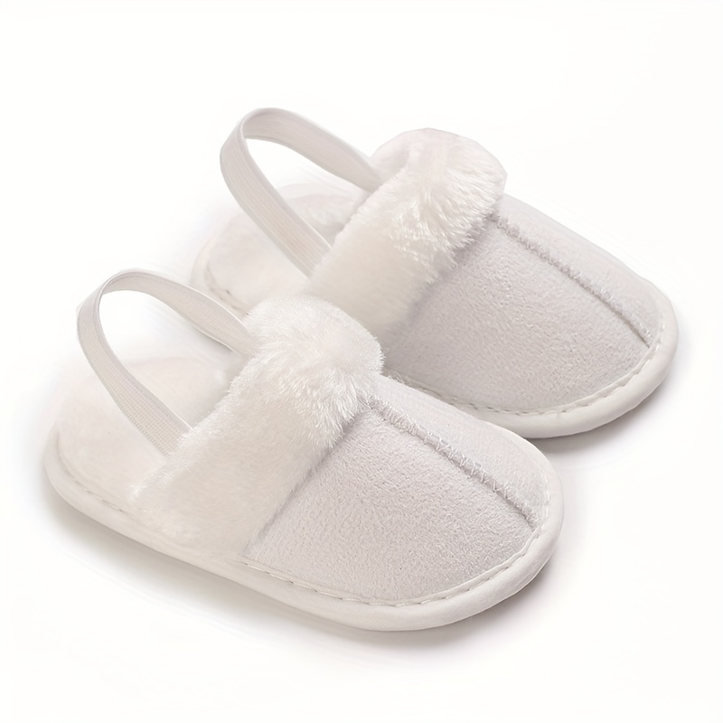 Cute Slippers for Babies Aged 0-18 Months, Suitable for Autumn And, Featuring Plush Lining for Warmth, Soft Soles for Comfort, And Designed for Indoor Leisure And Early Walking.