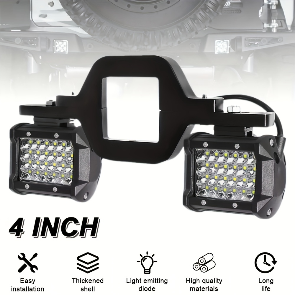 Tow Hitch Light Kit, 2PCS 3" LED Pods With 2.5" Tow Hitch