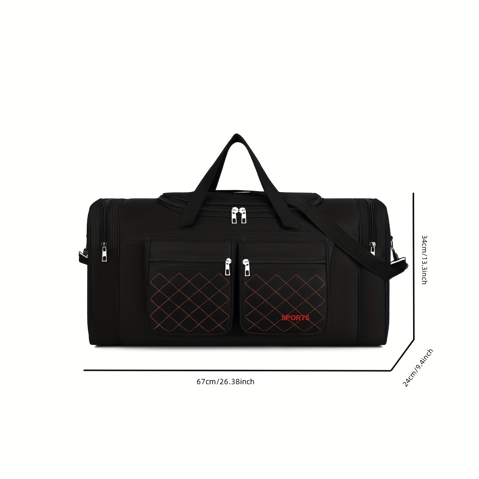 a large capacity unisex travel bag made nylon fabric a color - Temu
