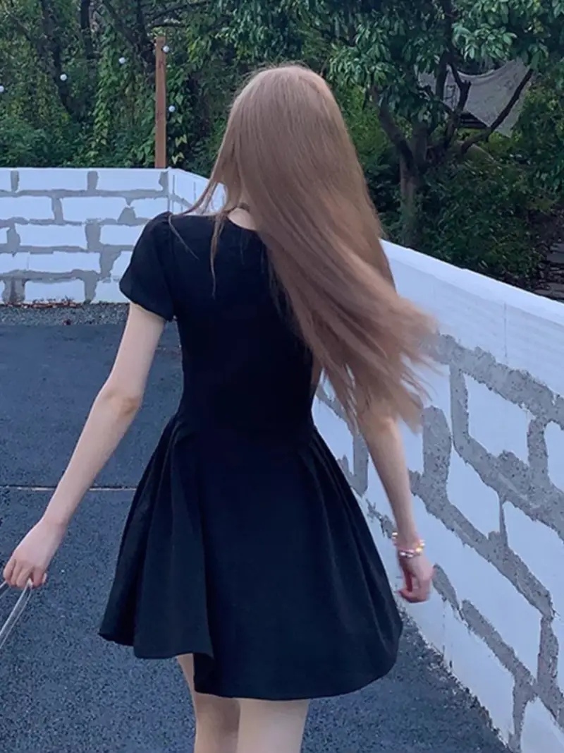 women summer mini dress short sleeve square neck smocked - Temu women summer mini dress short sleeve square neck smocked - Temu