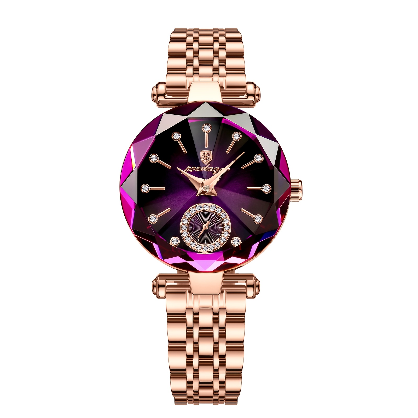 Image of Poedaga Premium Elegant Ladies Watch Stainless Steel Strap Quartz Ladies Wristwatch Fashion Commuting Women Watch
