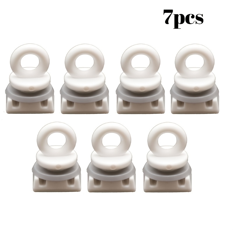 TEMU Set da 7 pezzi di di bloccaggio per binari per tende con dispositivi antiscivolo, nuove ruote gemelle silenziose, binari per tende con ruote
