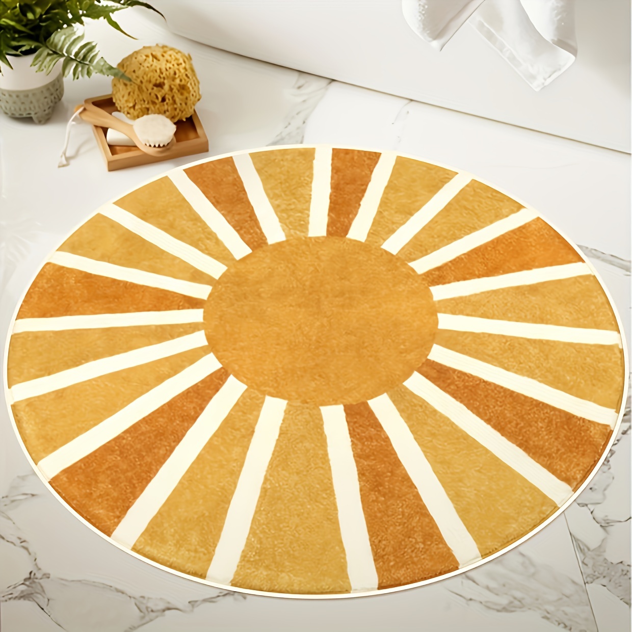 

Sun-kissed Plush Area Rug - Non-slip, Machine Washable, Perfect For Living Room, Bedroom & Playrooms - Adds Elegance To Any Space