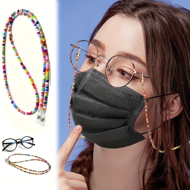 

Colorful Bead Chain Anti-slip Suitable For Sunglasses , Sunglasses, Masks And Face . Comfortable And Practical Glasses Fastener For Daily Wear And Outdoor Sports