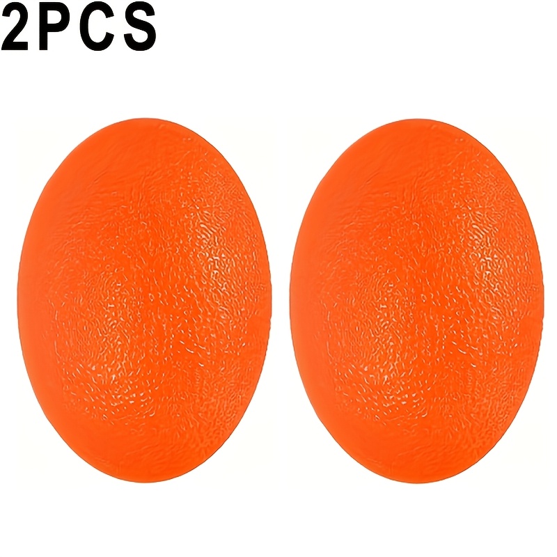 TEMU 2pcs Silicone Grip Ball, High Elasticity Hand Strength Training Model, Egg-shaped Grip Ball