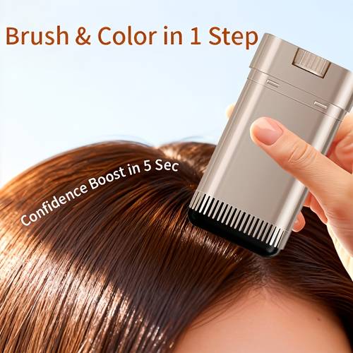 1pc instant hair dye stick suitable for waterproof temporary touch up pen with plant squalane quick root concealer for gray hair coverage portable for emergencies sweatproof formula for normal hair care no fading with plant squalane