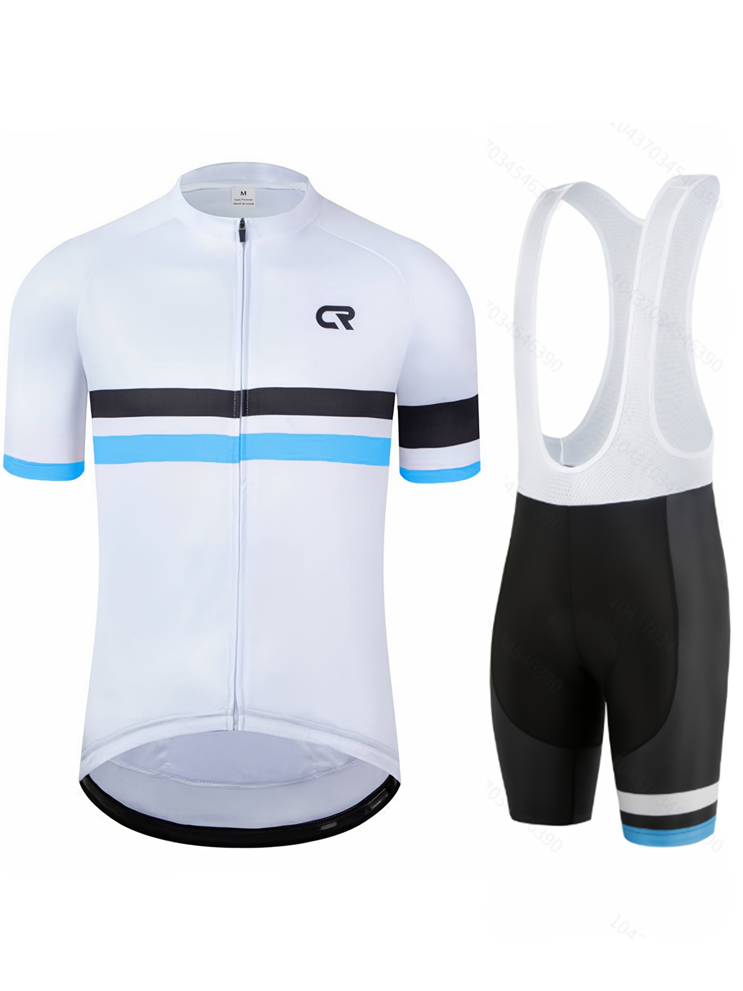 Ensemble Maillot Cyclisme Homme - Manches Courtes Respirant + Cuissard - Taille Unique à Vérifier