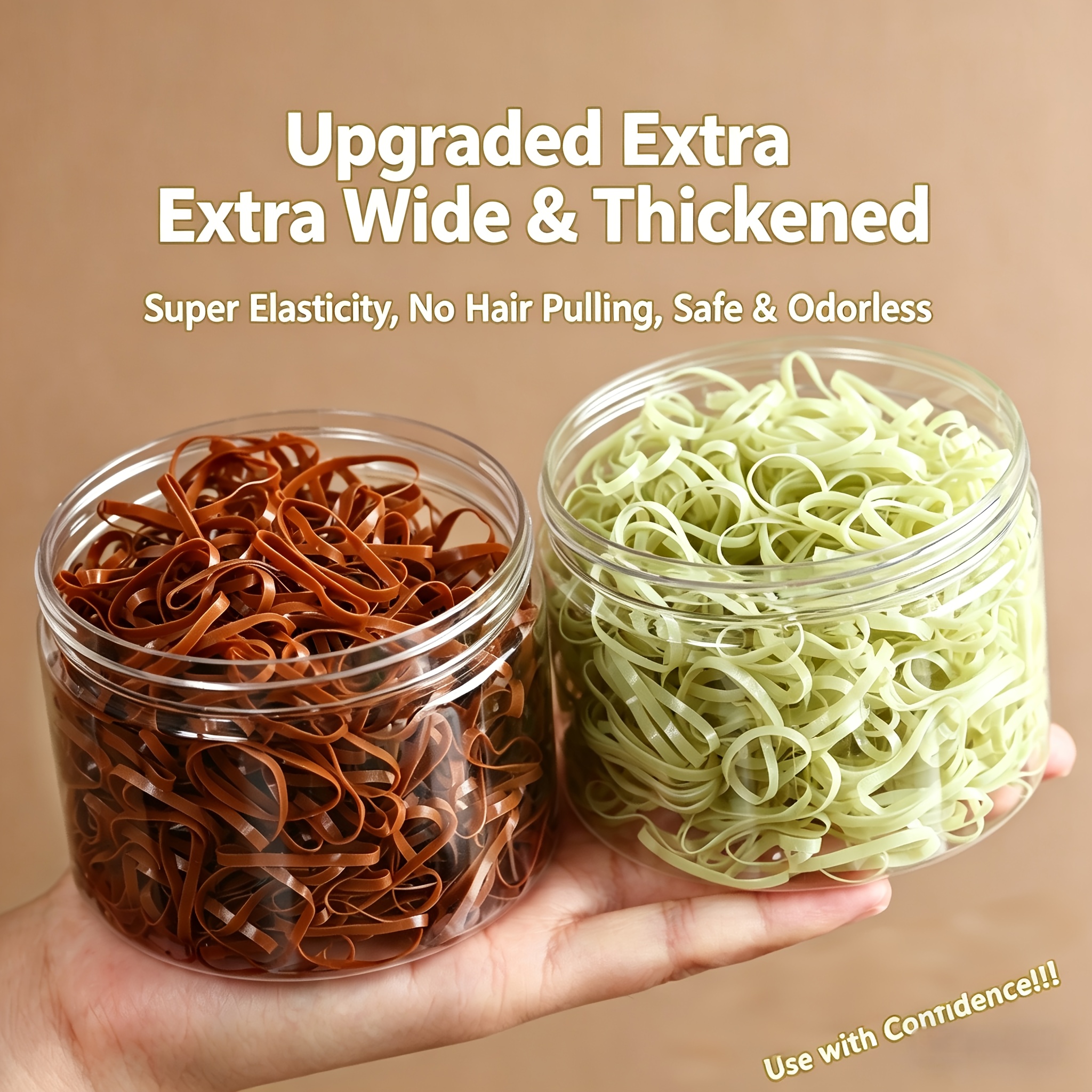 150pcs High-Elasticity Disposable Black Small Hair Ties