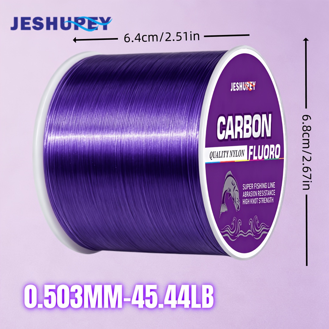 TEMU Paarse nylon lijn 500m hoofdlijn en voorlijn, nylon monofilament vislijn, nylon lijn voor zeehengel, werphengel en rotsvissen