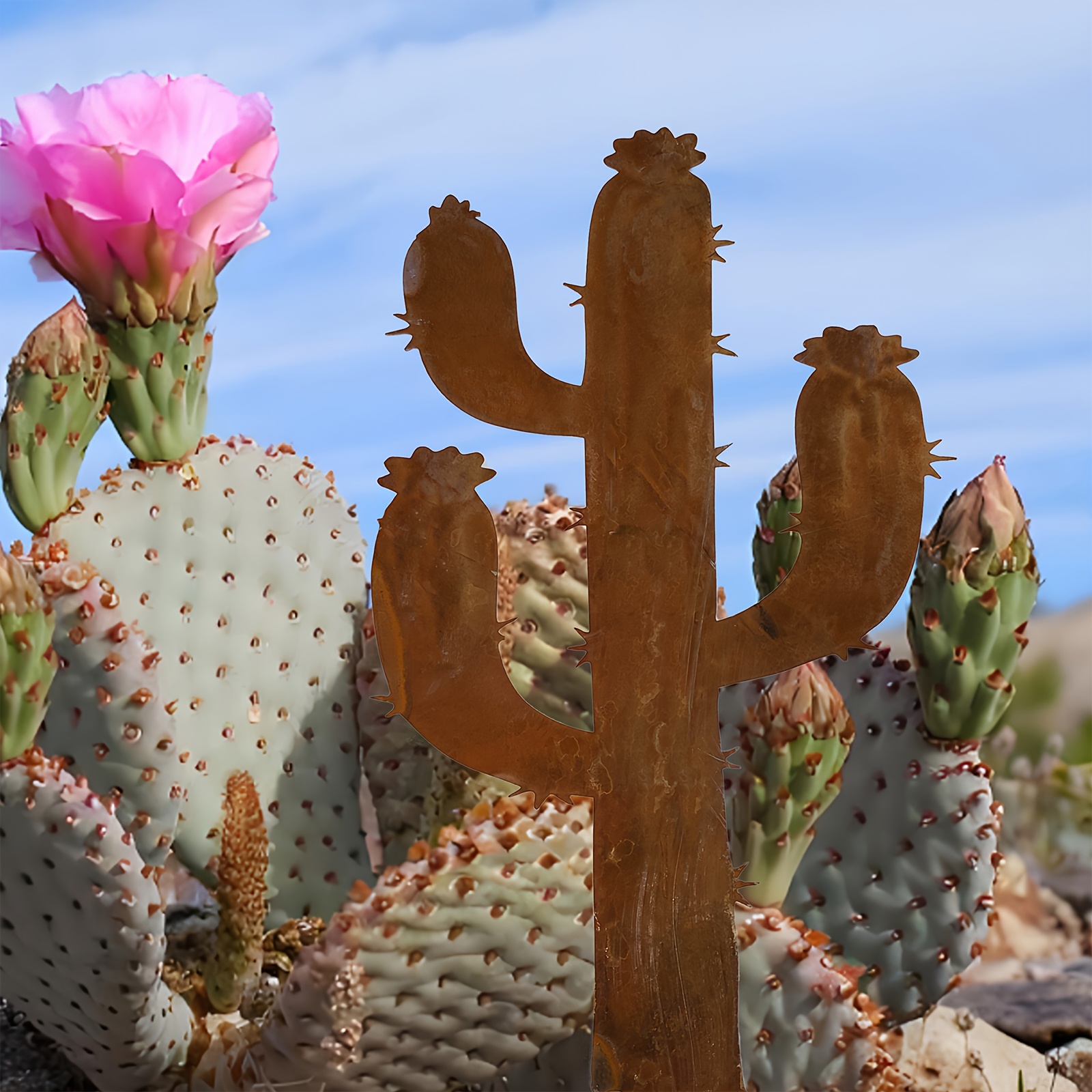 one rusty metal cactus outdoor decor rust color - Temu Germany