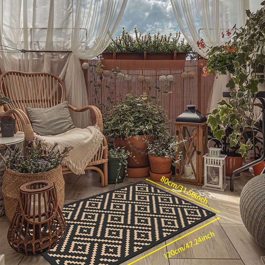 

Modern Geometric Crystal Velvet Bath Rug, Non-woven Polyester Fabric With Non-slip Backing, Lightweight Outdoor Picnic & Balcony Mat, Home Decor Living Room & Bathroom Carpet