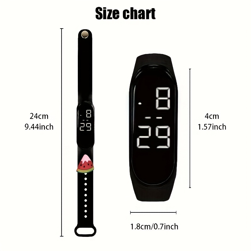 6pc Cute Fruit Series Digital Watch Set for Kids