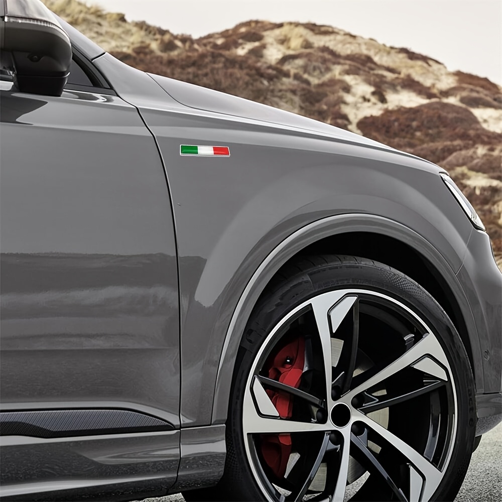 2 Adesivi Bandiera Italiana 3D Per Auto - Decorazione Carrozzeria, 114x29 Mm - Foto 7