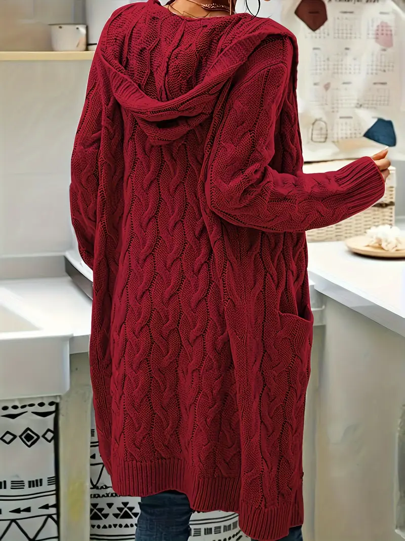 womens casual cardigan front long sleeve solid color sweater with pockets cozy fall winter layering essential for jeans dresses sweater cardigan autumn wardrobe stylish textured knitwear wear details 52