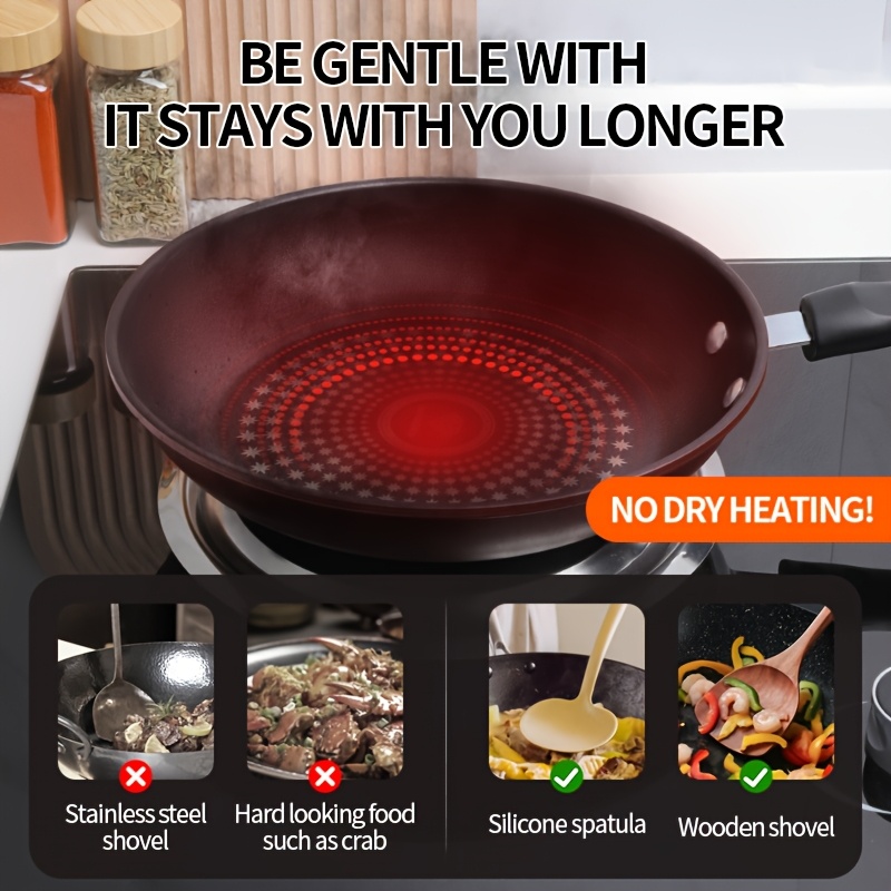 Lightweight Nonstick Cast Iron Skillet for Induction Cooking