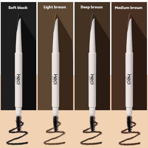 ultra fine waterproof angled eyebrow pencil natural and long lasting with a precise tip for shaping brows wild brows dual ended with a brush automatic eyebrow pencil in black and brown