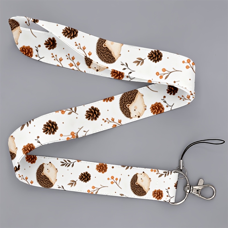 TEMU 2d Suitable For Men And Or School, Cute Cartoon Hedgehog And Print Lanyard, Fresh Style, For Phones And Id Badges, Suitable For Students And