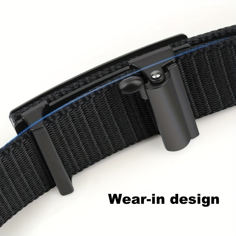 York Pattern Men's Woven Belt with Automatic Buckle