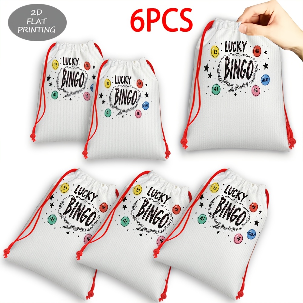 TEMU 6pcs, Gift Bags Number Large Capacity Party Christmas Drawstring Gift Bags, Candy Gift Bags, Suitable For Parties, Corporate Events -friendly,
