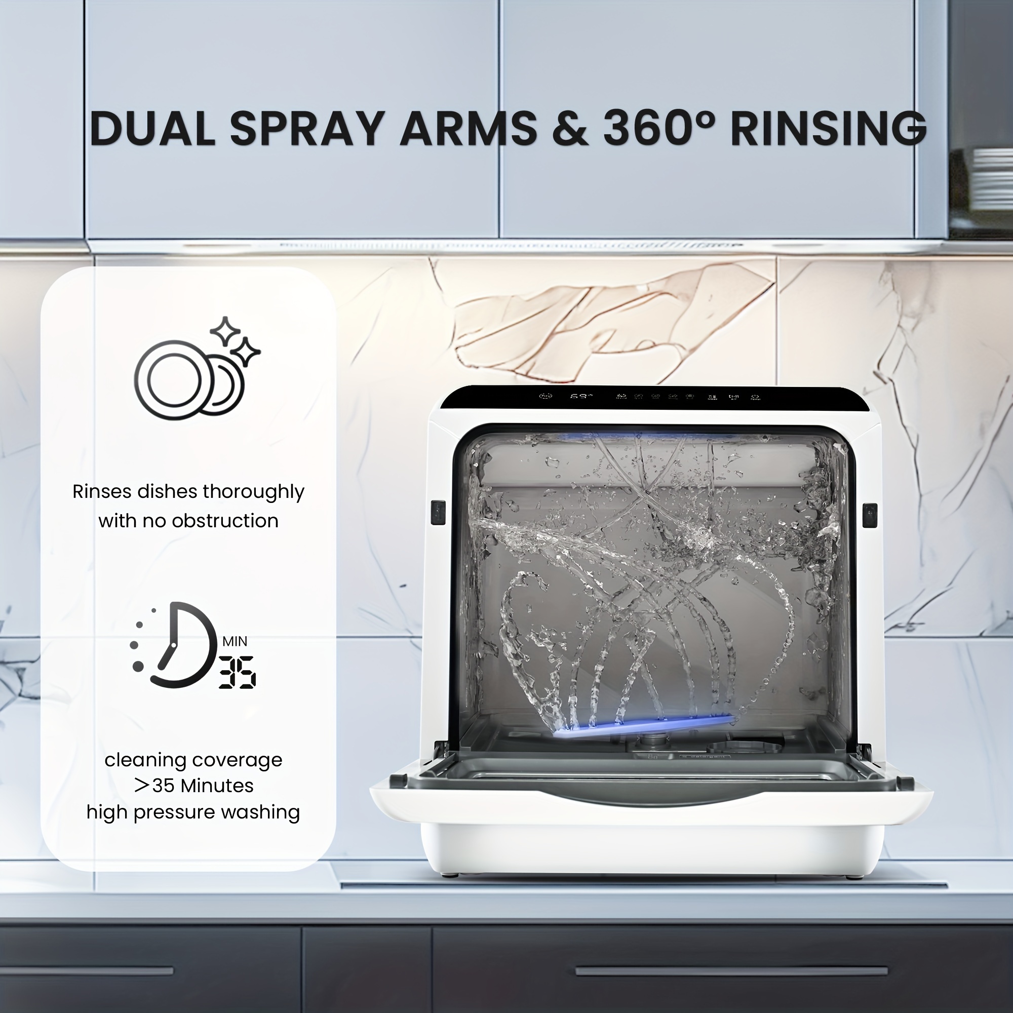  portable countertop dishwasher dish washer with a 5 liter water tank suitable for apartments and rvs provides 6 and no pipe installation necessary details 4