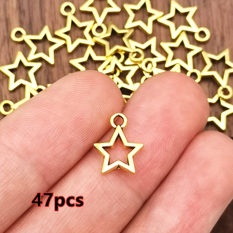 TEMU 47pcs Charms, Bohemian Style Jewelry Additions, Women's Fashion Pendant, Handmade Jewelry Making Necklace Earring Additions 10 X 12mm