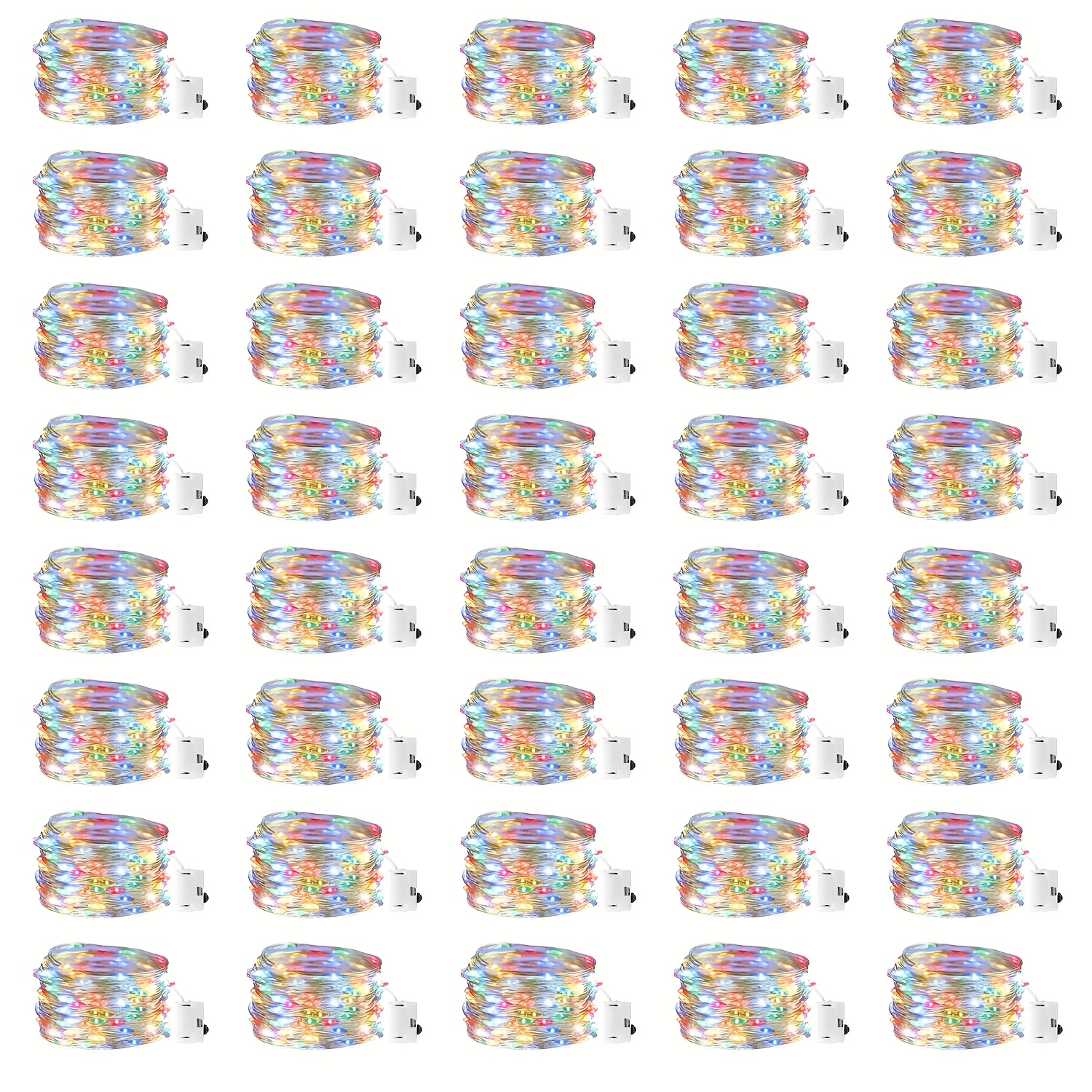 40 Pack Fairy Lights Battery Operated - 6.5 Ft (2 M) 20 Led String Lights Copper Wire String Lights For Mason Jars Crafts Christmas Wedding Holiday Party Table Decorations, Warm White